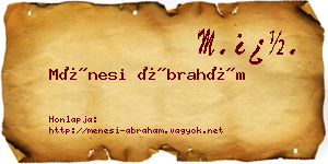 Ménesi Ábrahám névjegykártya